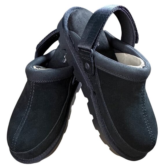 Koolaburra by UGG Tizzy Black Suede Platform Clogs Size 11 - Picture 2 of 16